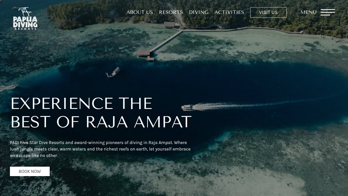 The home page of papua-diving.com