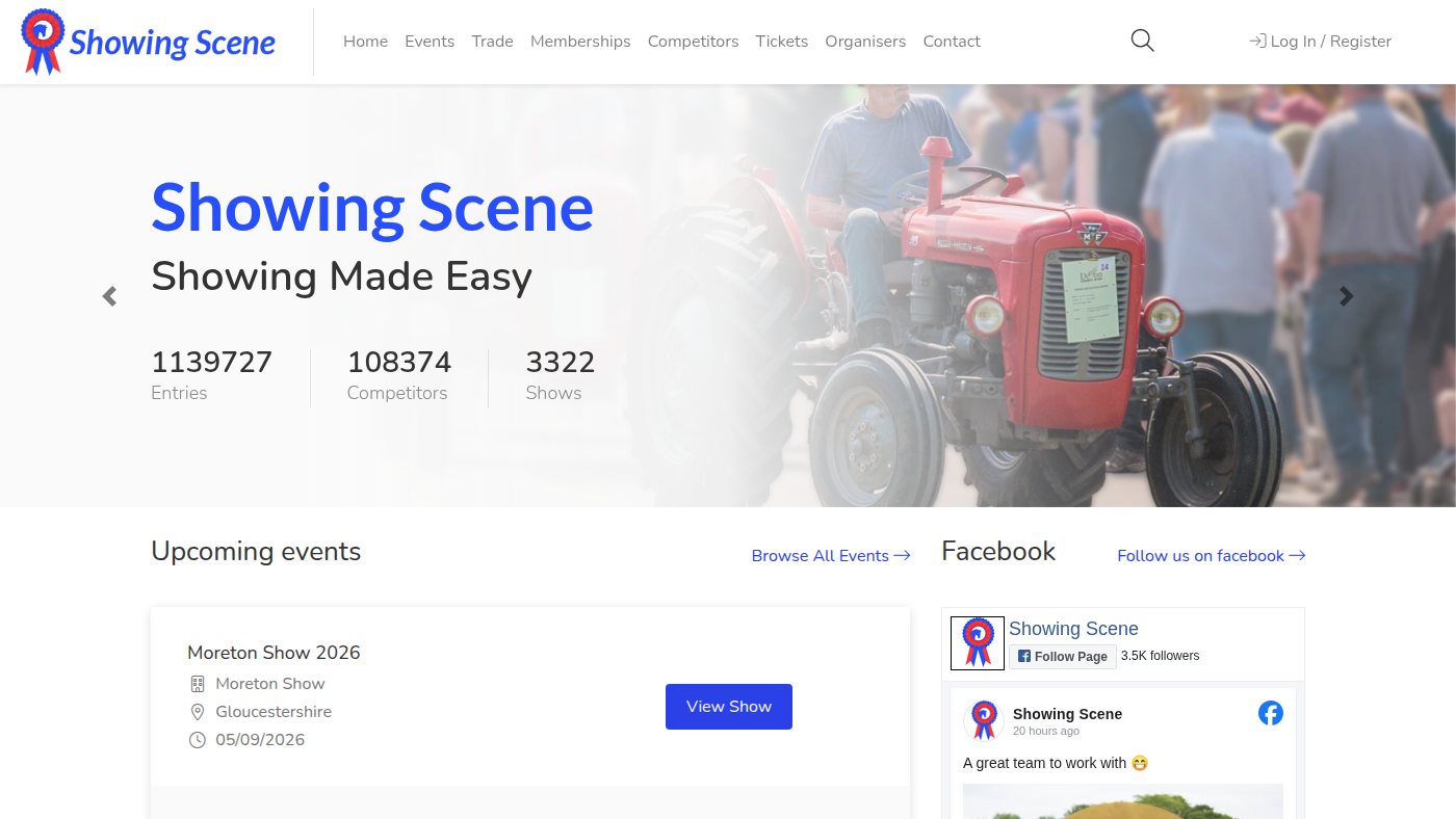The home page of showingscene.com