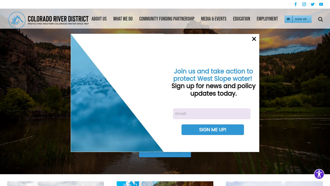 The home page of coloradoriverdistrict.org