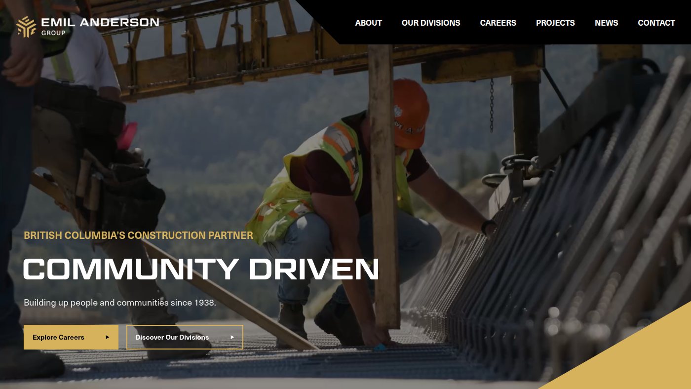 The home page of emilanderson.ca