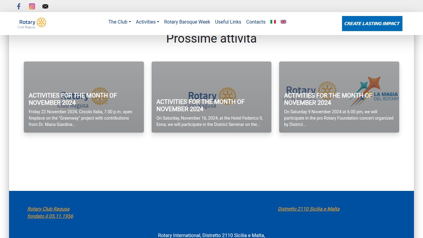 The home page of rotaryragusa.it
