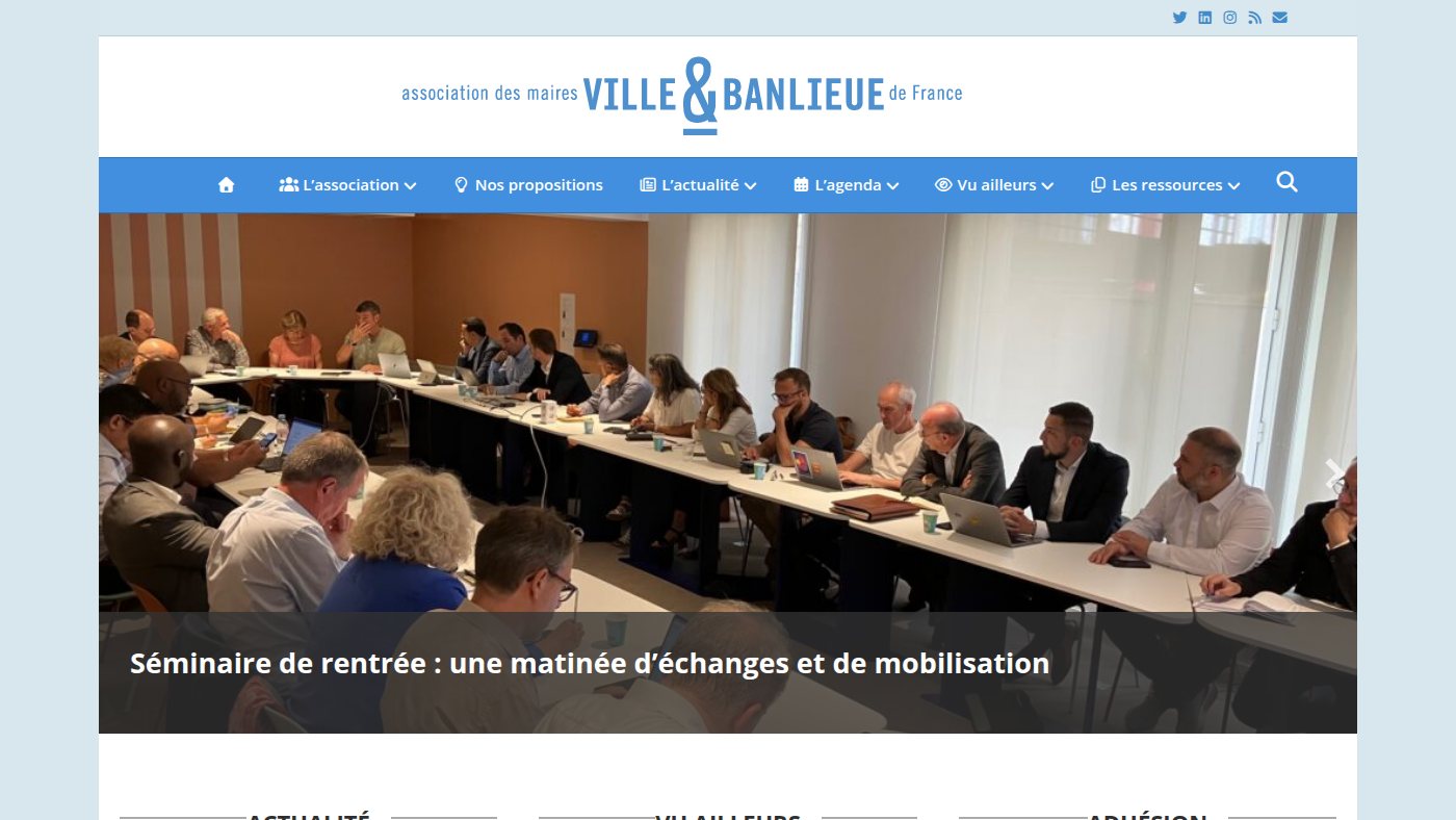 The home page of ville-et-banlieue.org