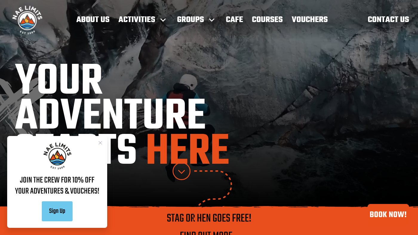 The home page of naelimits.co.uk