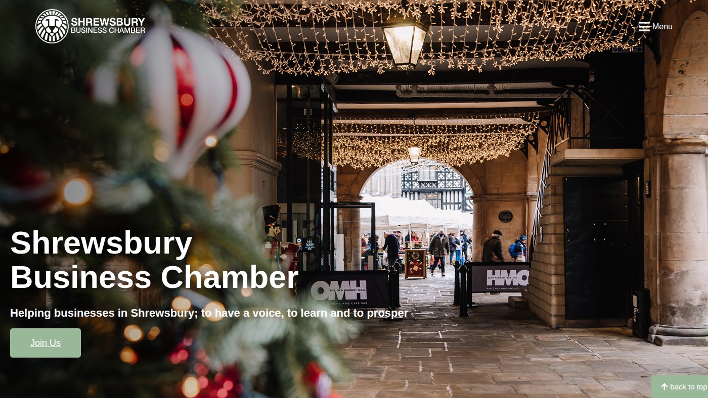 The home page of shrewsburybusinesschamber.com