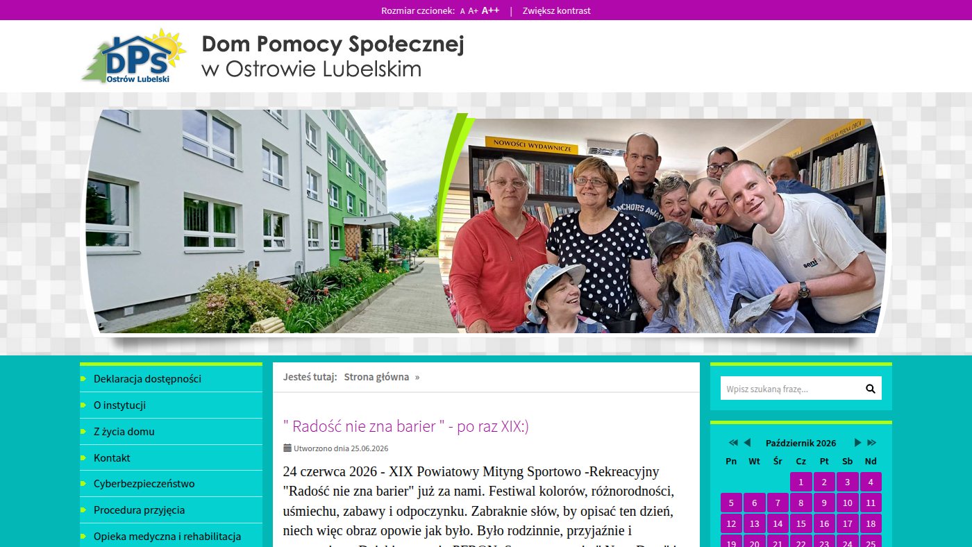 The home page of dpsostrowlubelski.pl