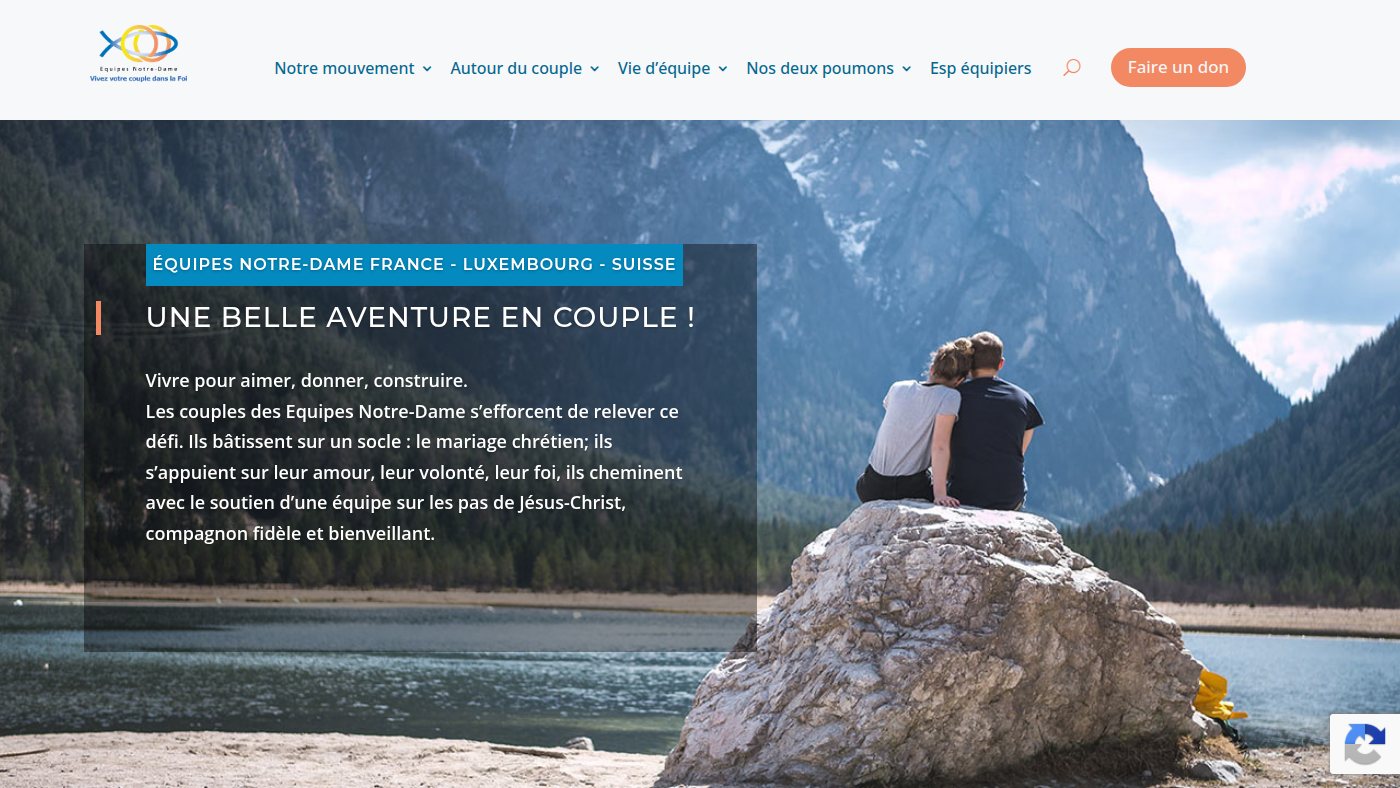 The home page of equipes-notre-dame.fr