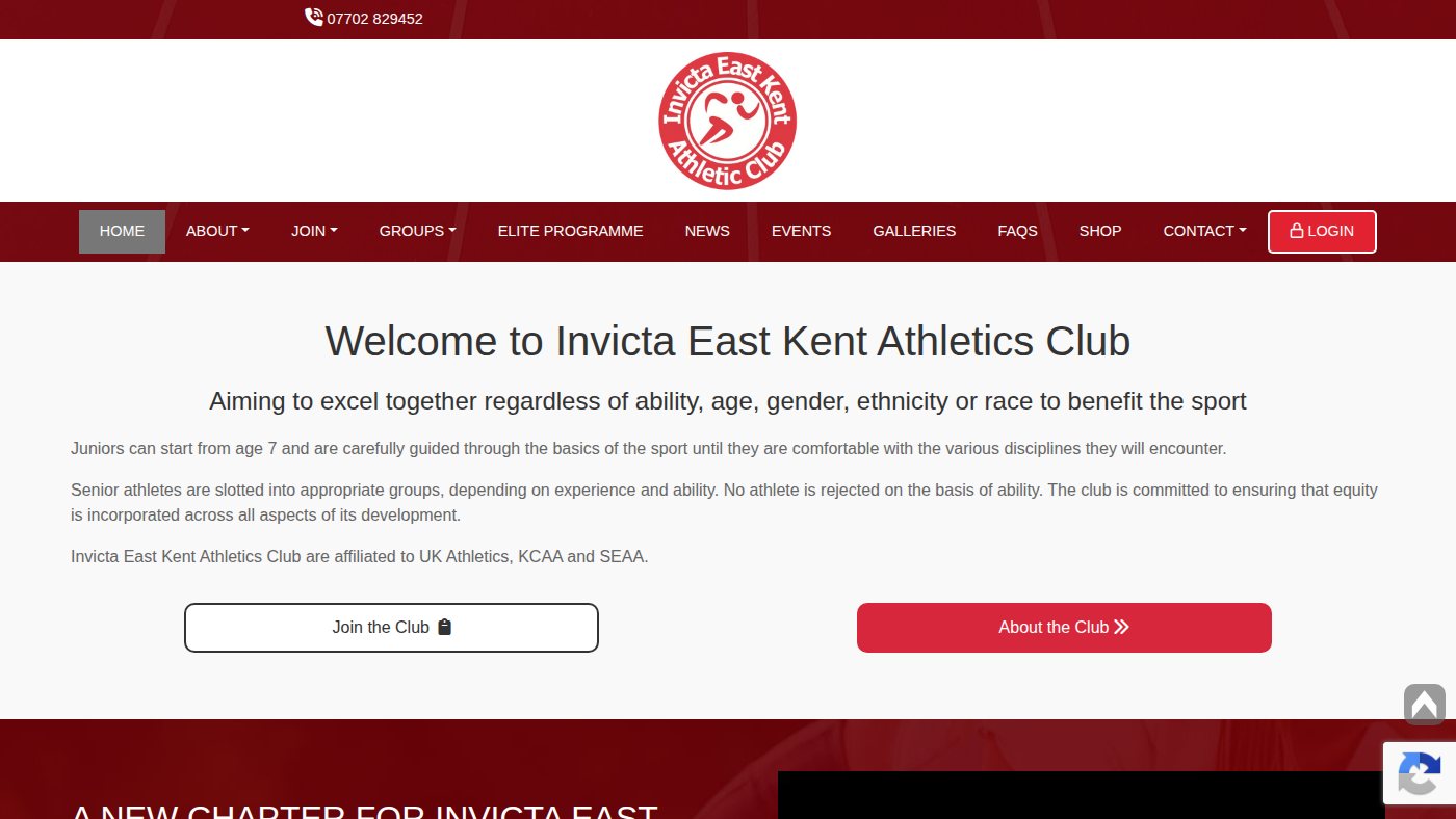 The home page of invictaeastkentac.org.uk
