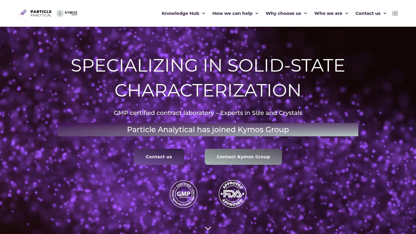 The home page of particle.dk