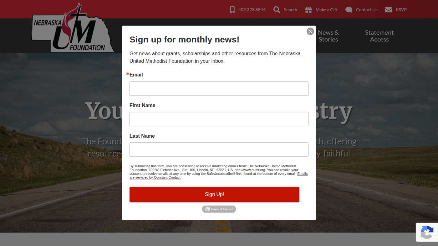 The home page of numf.org