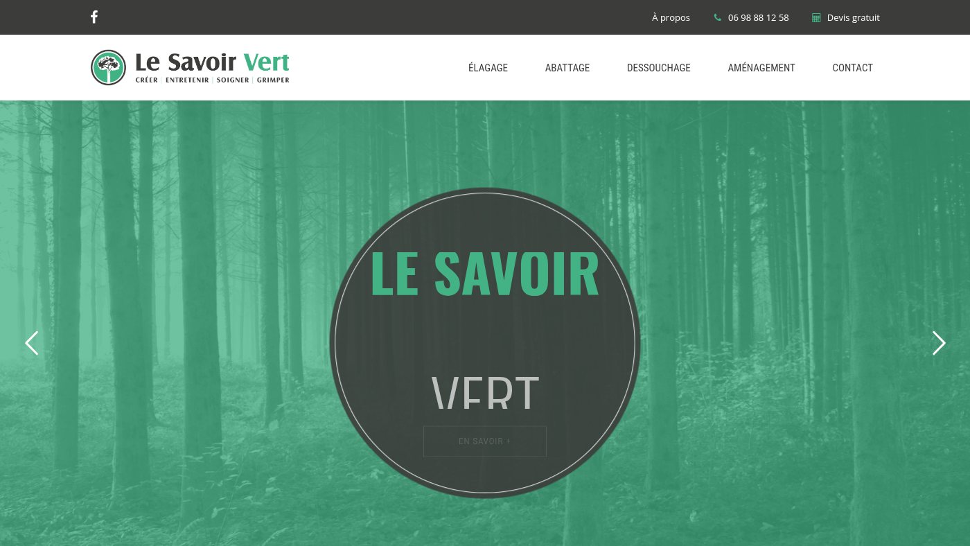 The home page of le-savoir-vert.fr