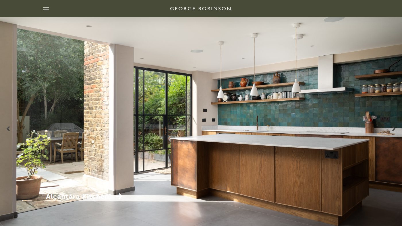 The home page of georgerobinsonkitchens.co.uk