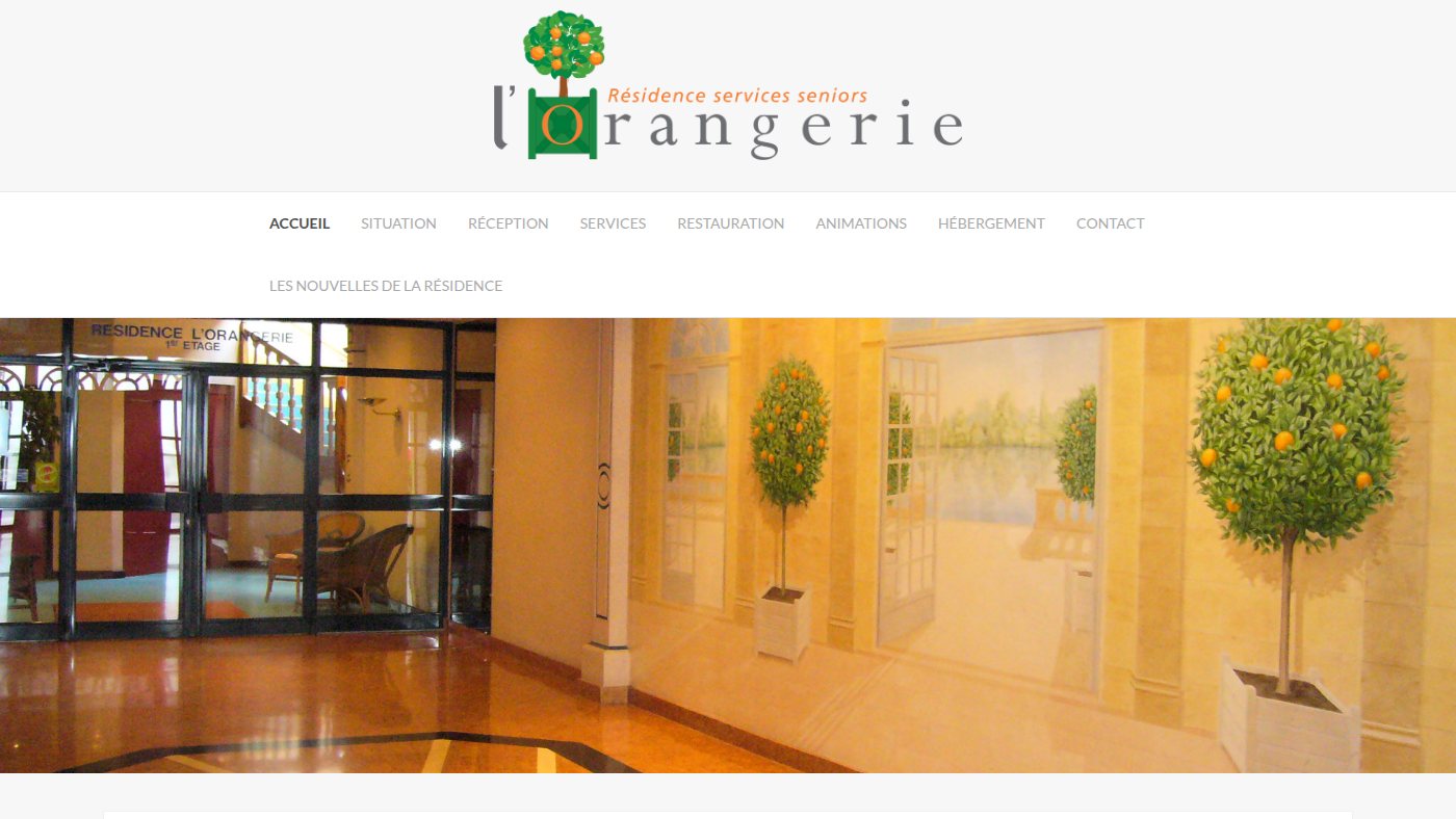 The home page of residence-lorangerie.com