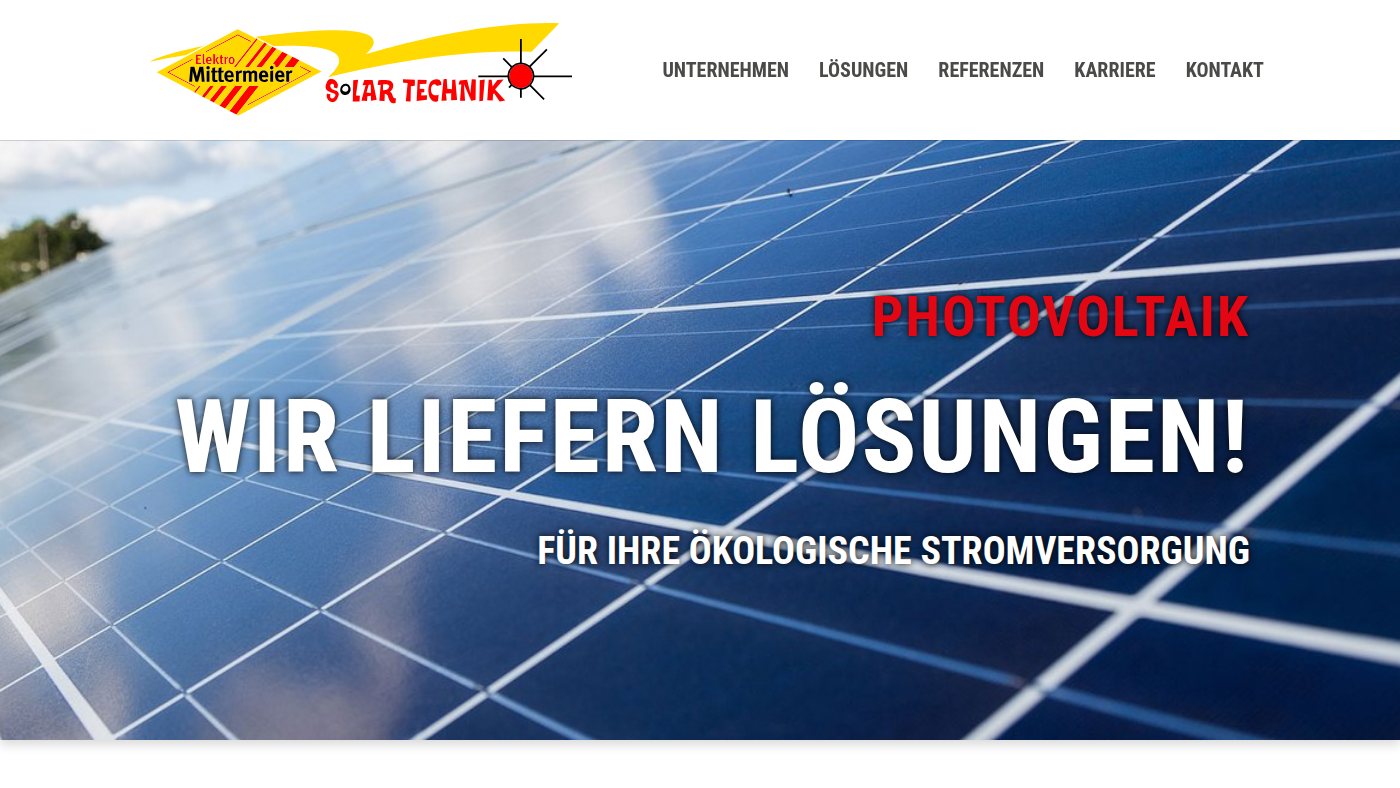 The home page of elektro-mittermeier.de