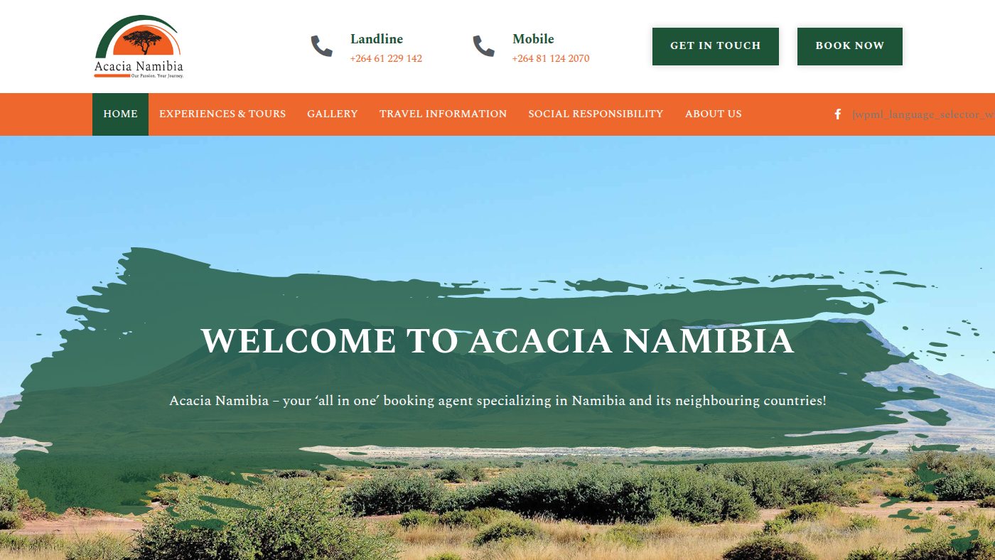 The home page of acacianamibia.com