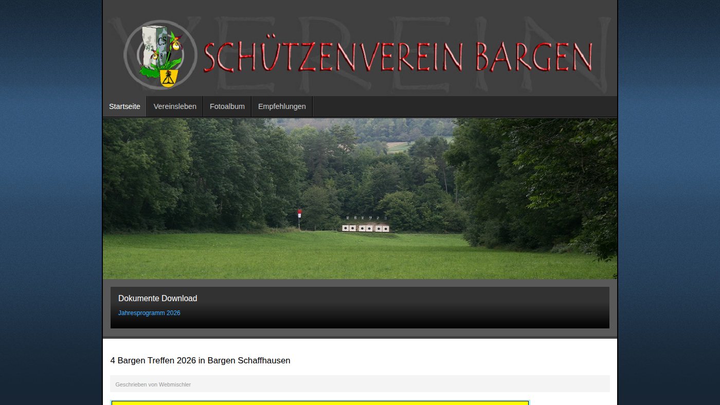 The home page of svbargen.ch