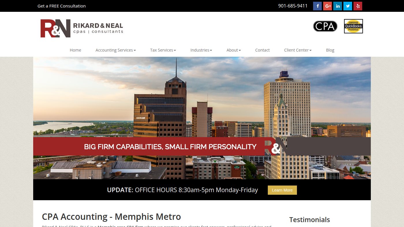The home page of rikardneal.com