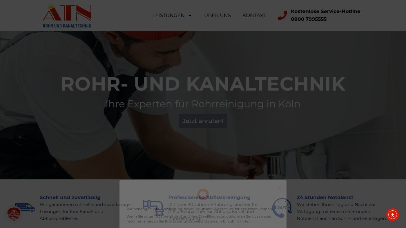 The home page of abflussreiniger.de