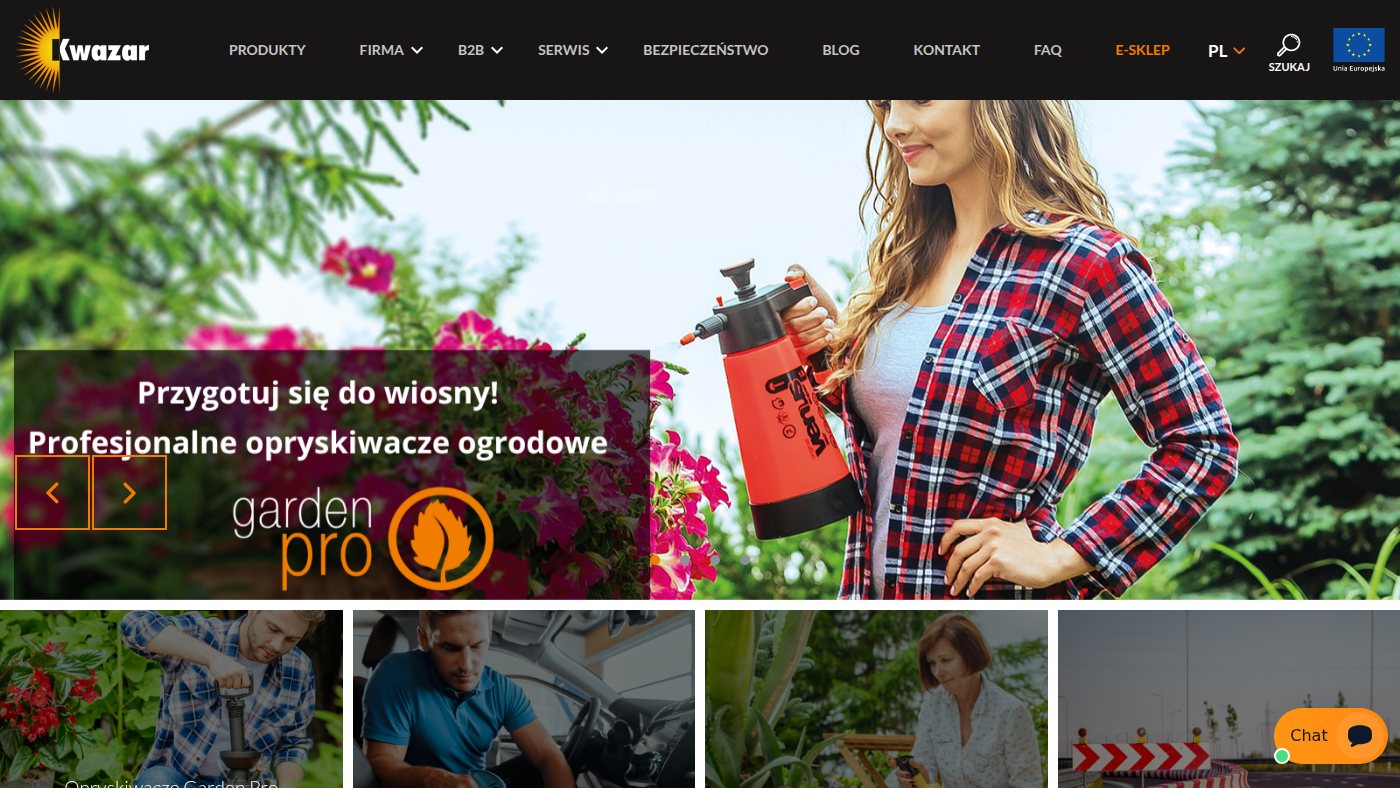 The home page of kwazar.com.pl