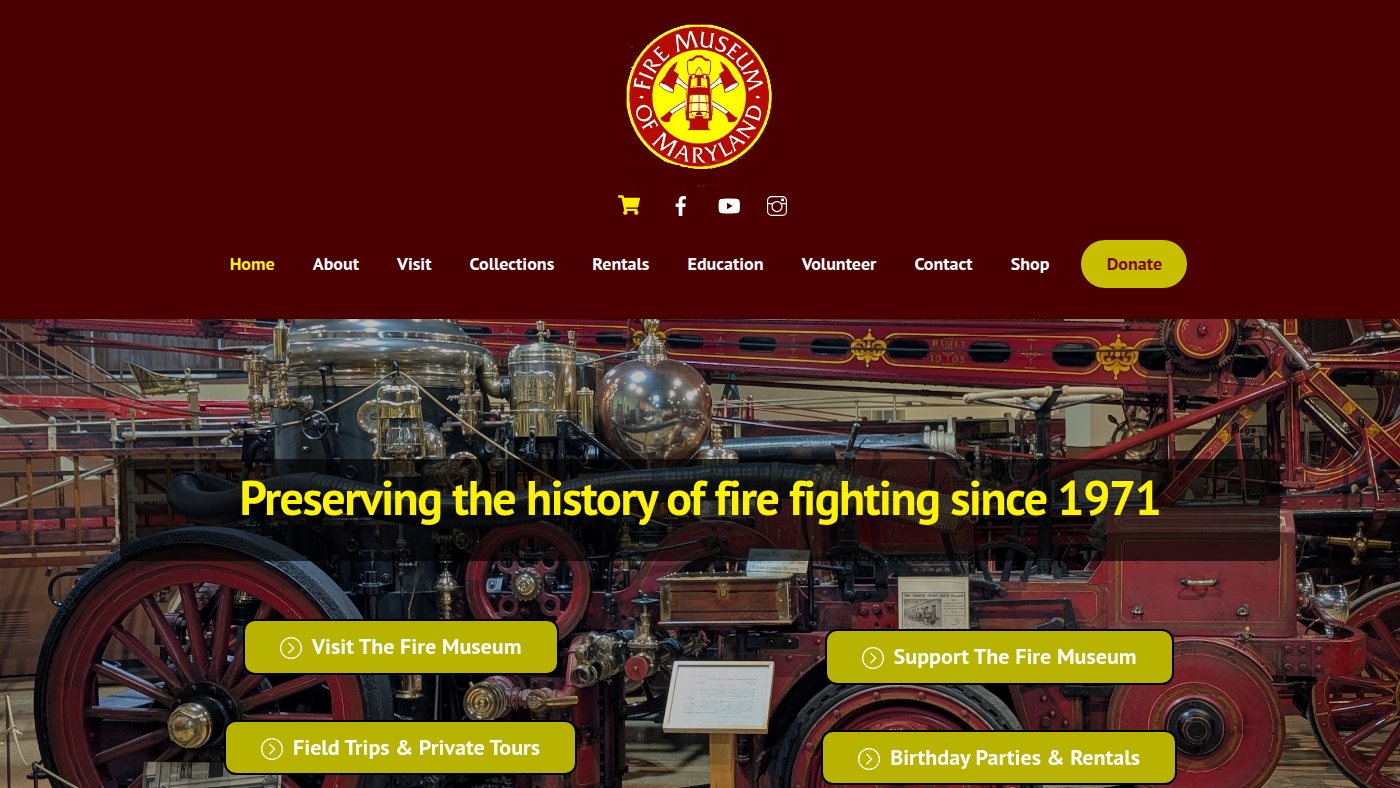The home page of firemuseummd.org