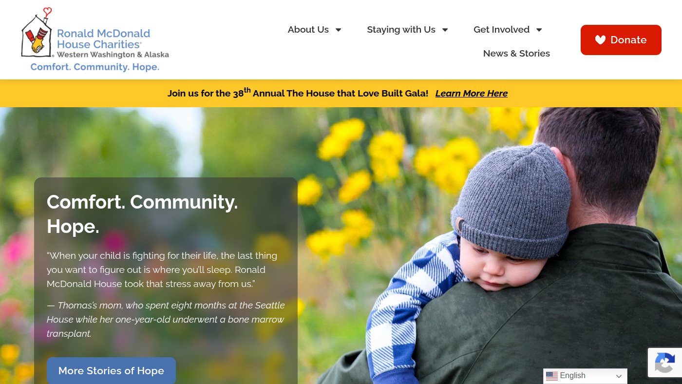 The home page of rmhcseattle.org