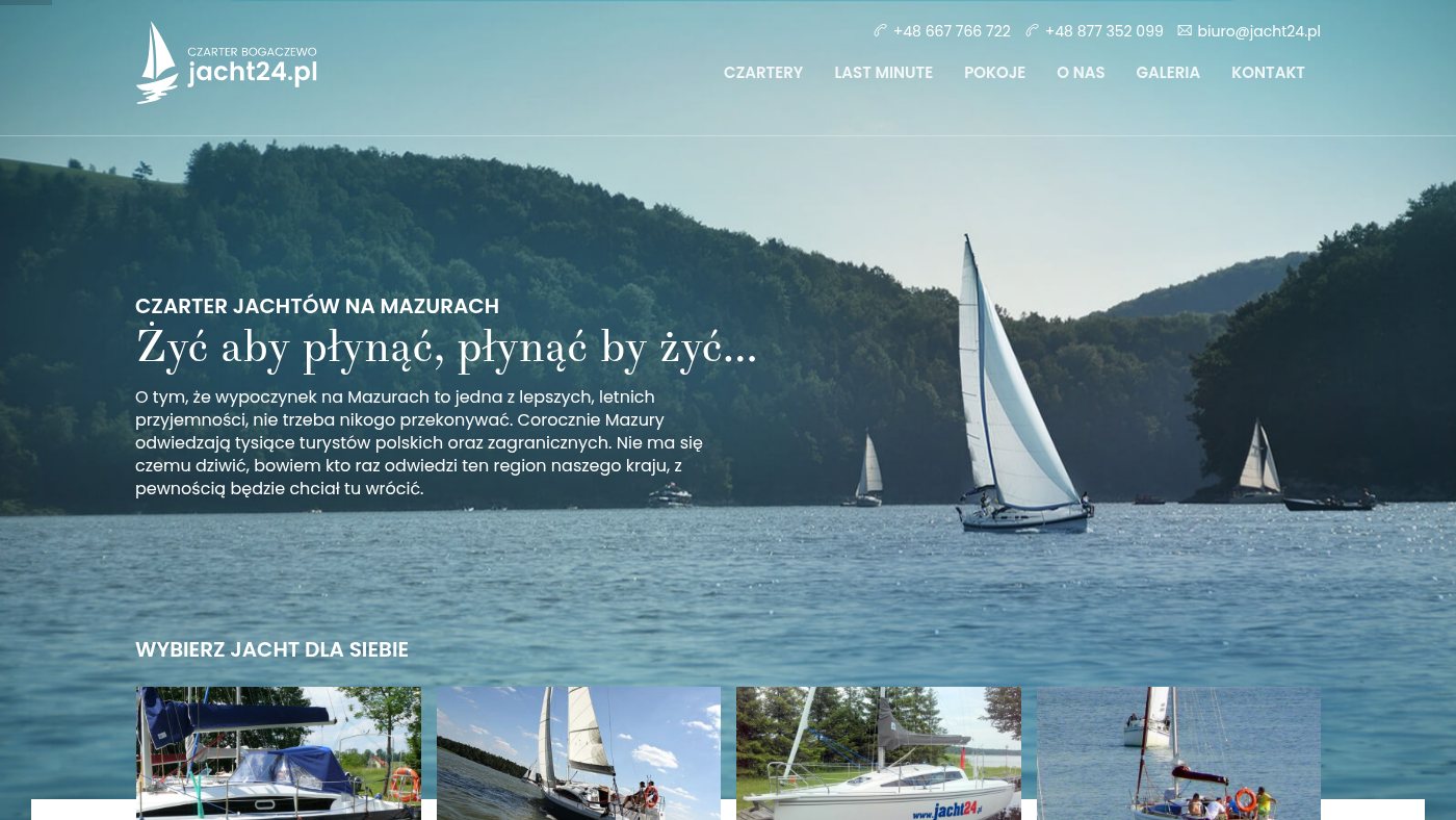 The home page of jacht24.pl