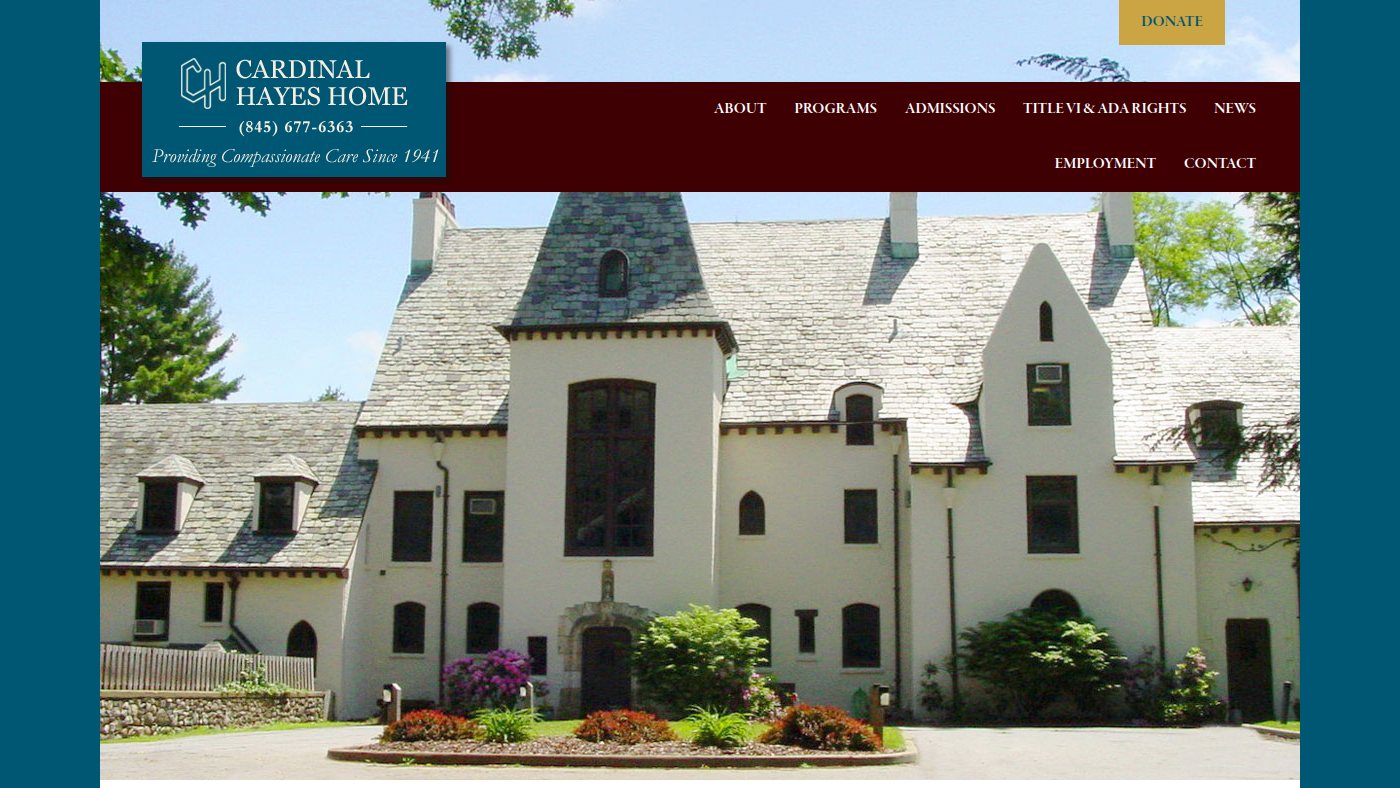 The home page of cardinalhayeshome.org