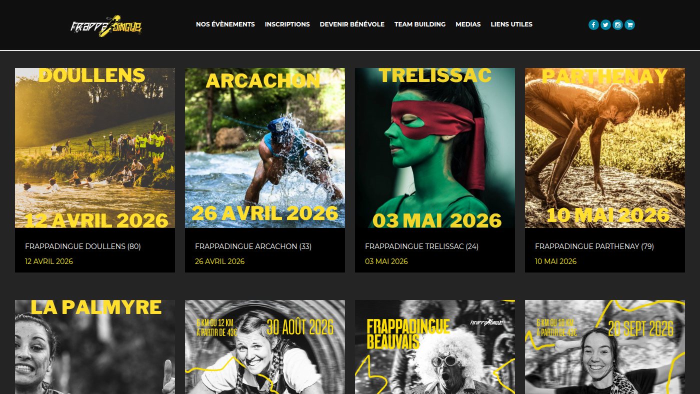 The home page of frappadingue.net