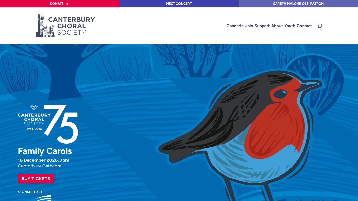 The home page of canterburychoral.co.uk