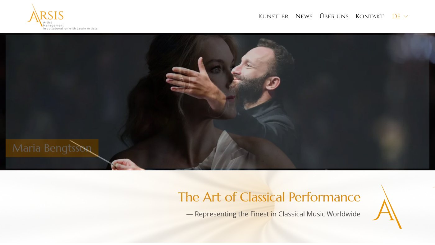 The home page of arsis-artists.com