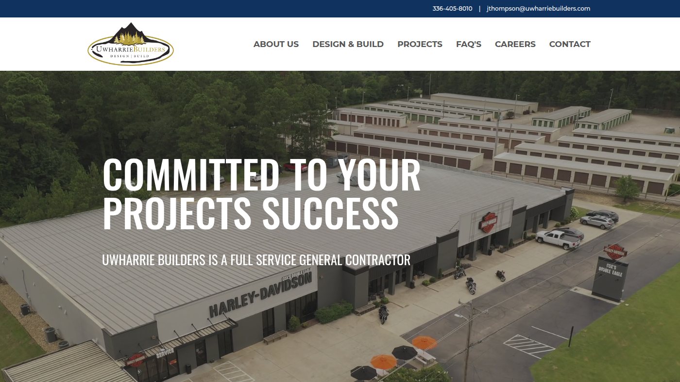 The home page of uwharriebuilders.com