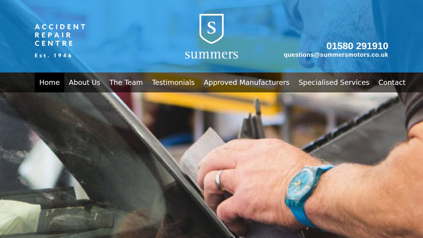 The home page of summersmotors.co.uk