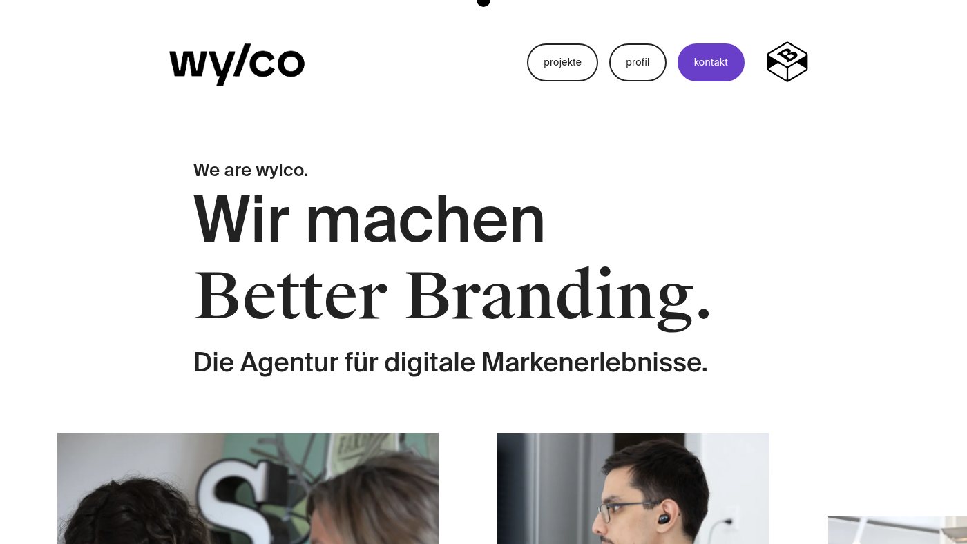 The home page of wylco.ch