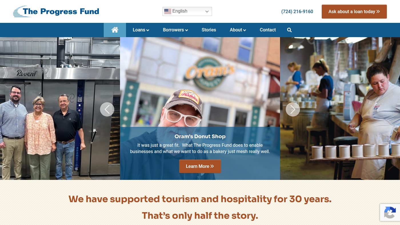 The home page of progressfund.org