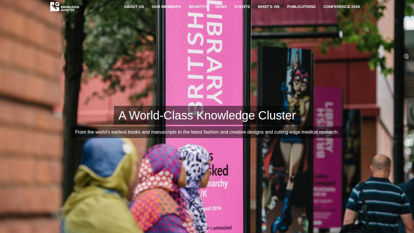 The home page of knowledgequarter.london