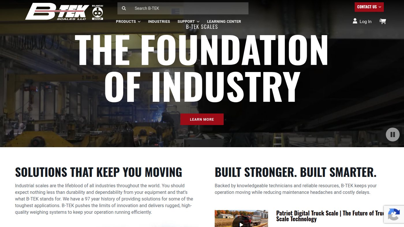 The home page of b-tek.com