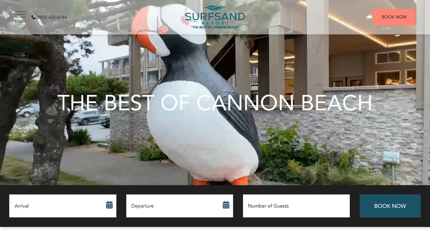 The home page of surfsand.com