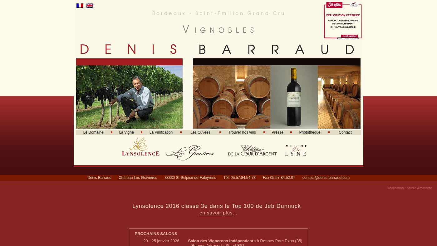The home page of denis-barraud.com