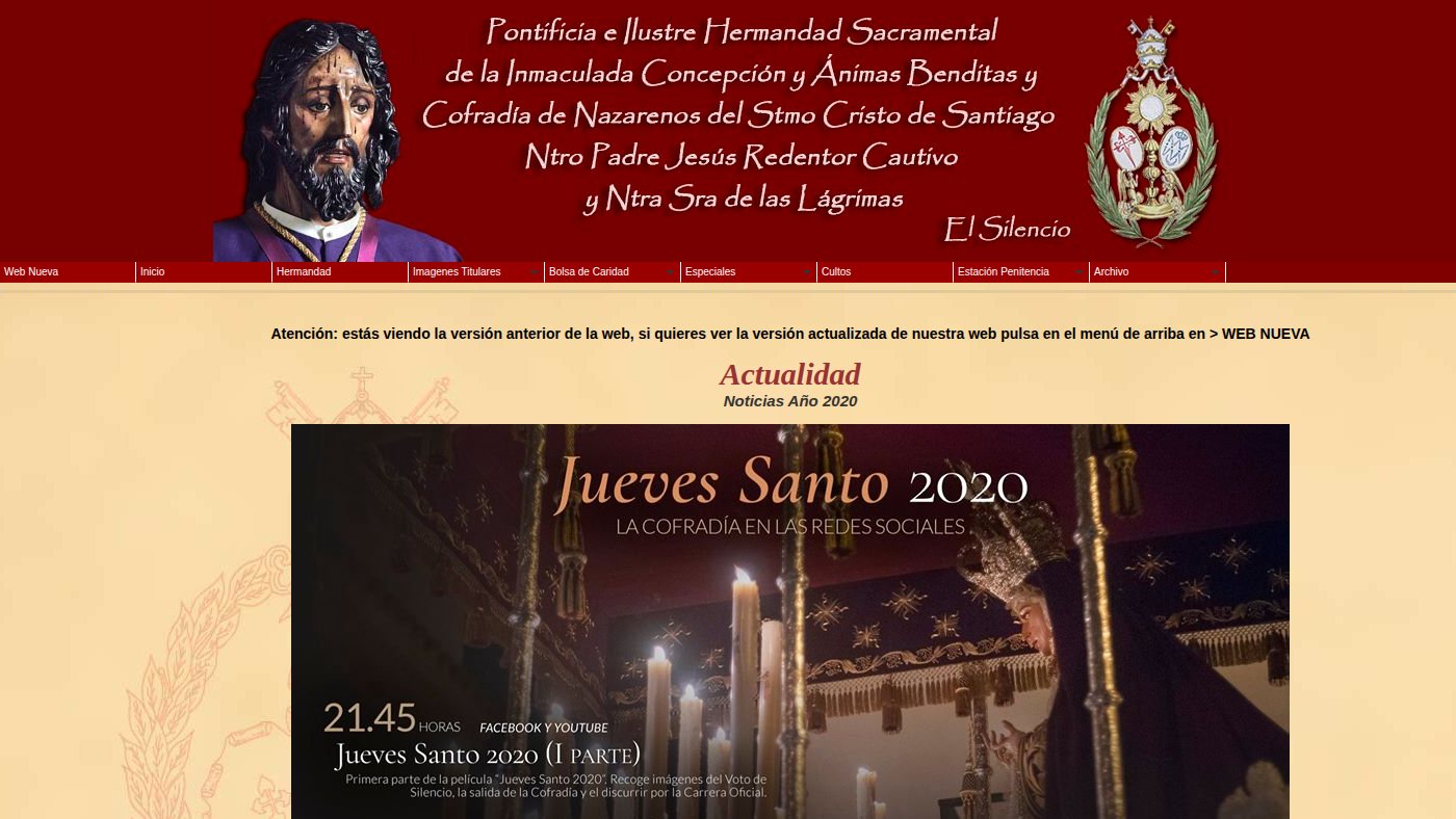The home page of redentorcautivo.com