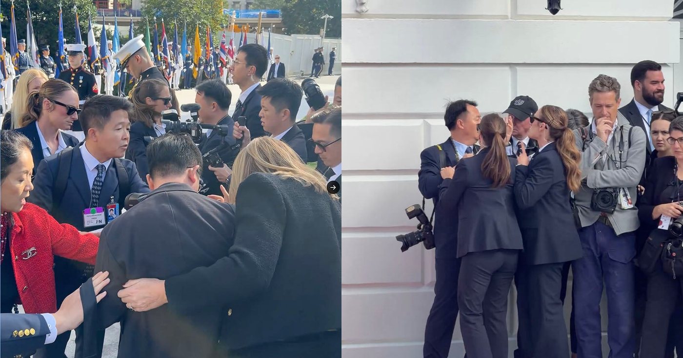 Chinese and American Photographers Clash While Waiting for Trump and Xi to Arrive at White House