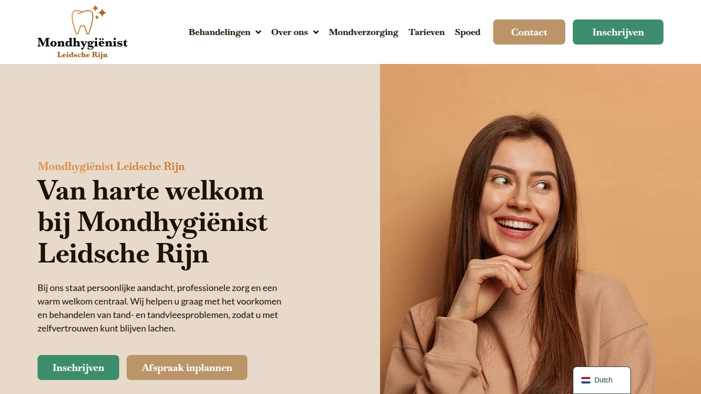 The home page of mondhygienistleidscherijn.nl