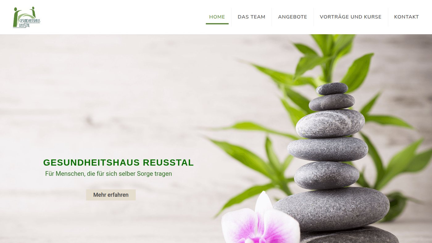 The home page of gesundheitshaus-reusstal.ch