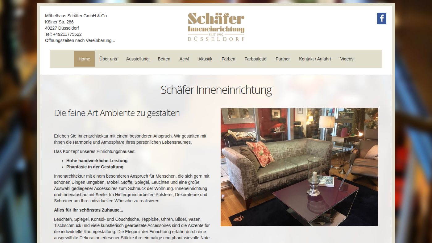 The home page of schaefer-inneneinrichtung.de