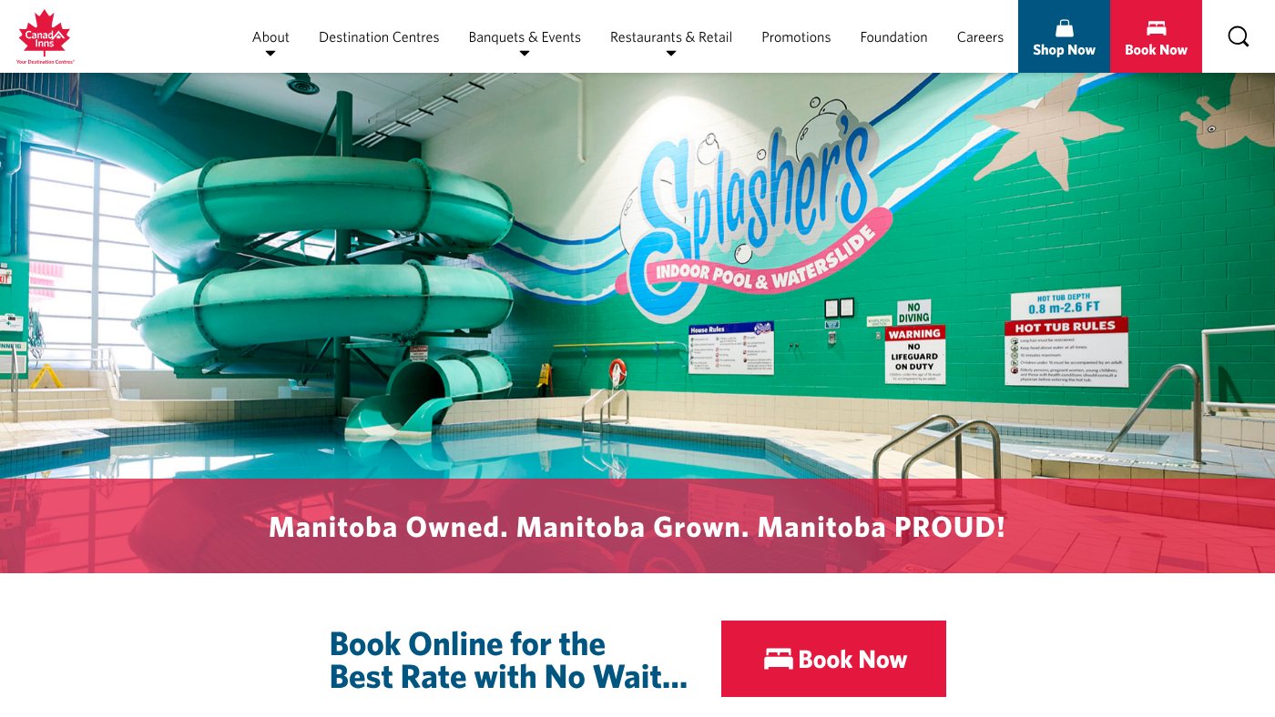 The home page of canadinns.com
