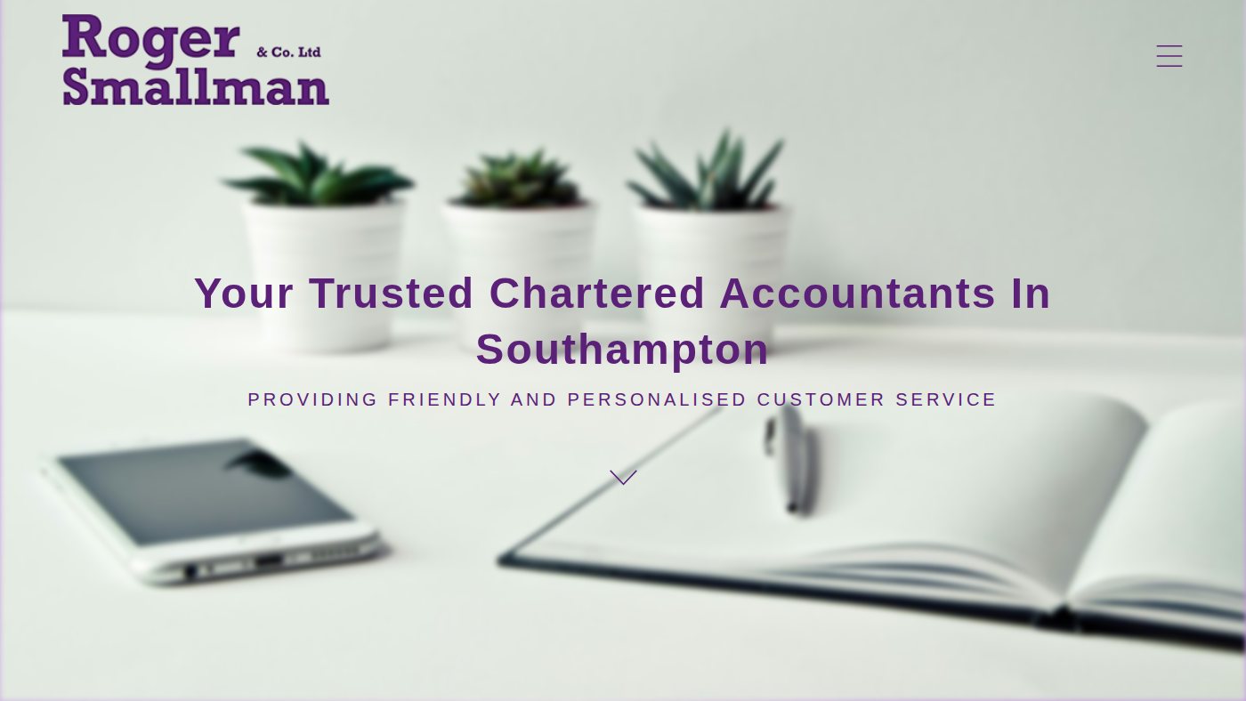 The home page of rogersmallman.co.uk
