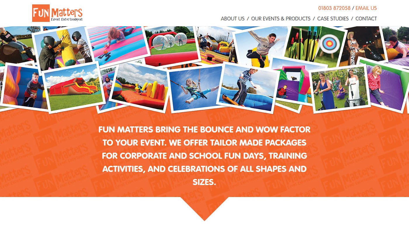 The home page of funmatters.co.uk