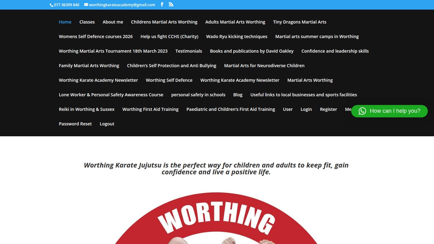 The home page of karateclubworthing.com