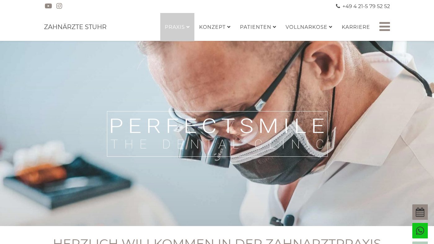 The home page of zahnaerzte-stuhr.de