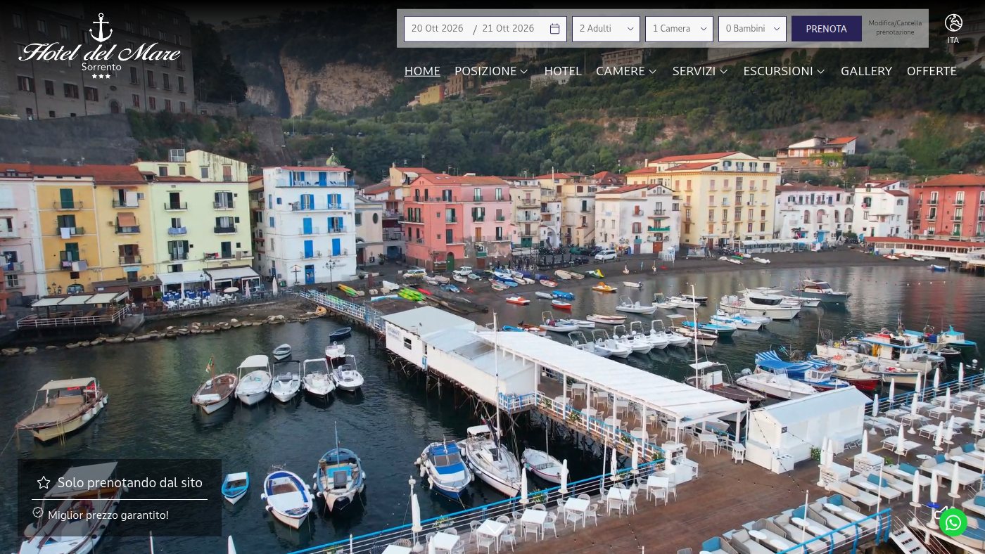 The home page of hoteldelmare.com