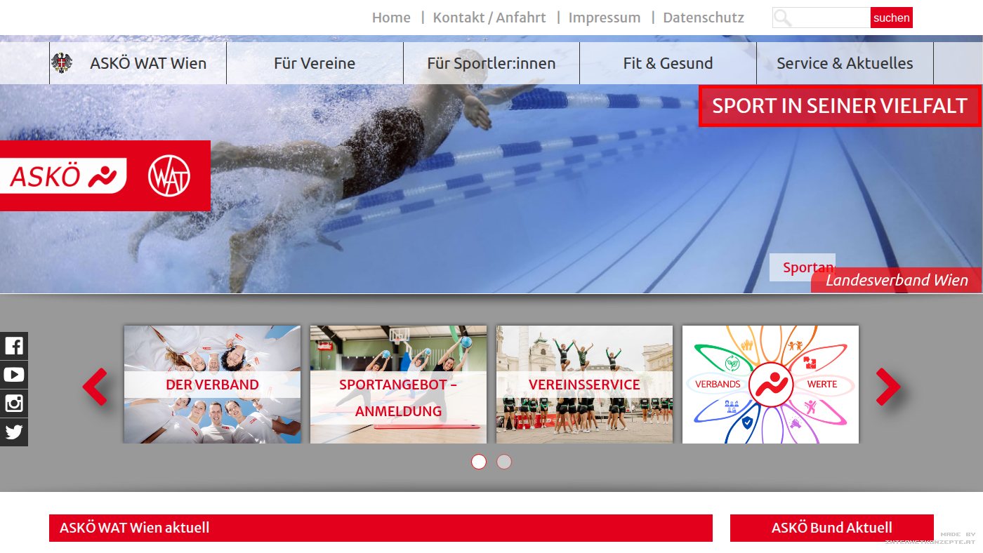 The home page of askoewat.wien