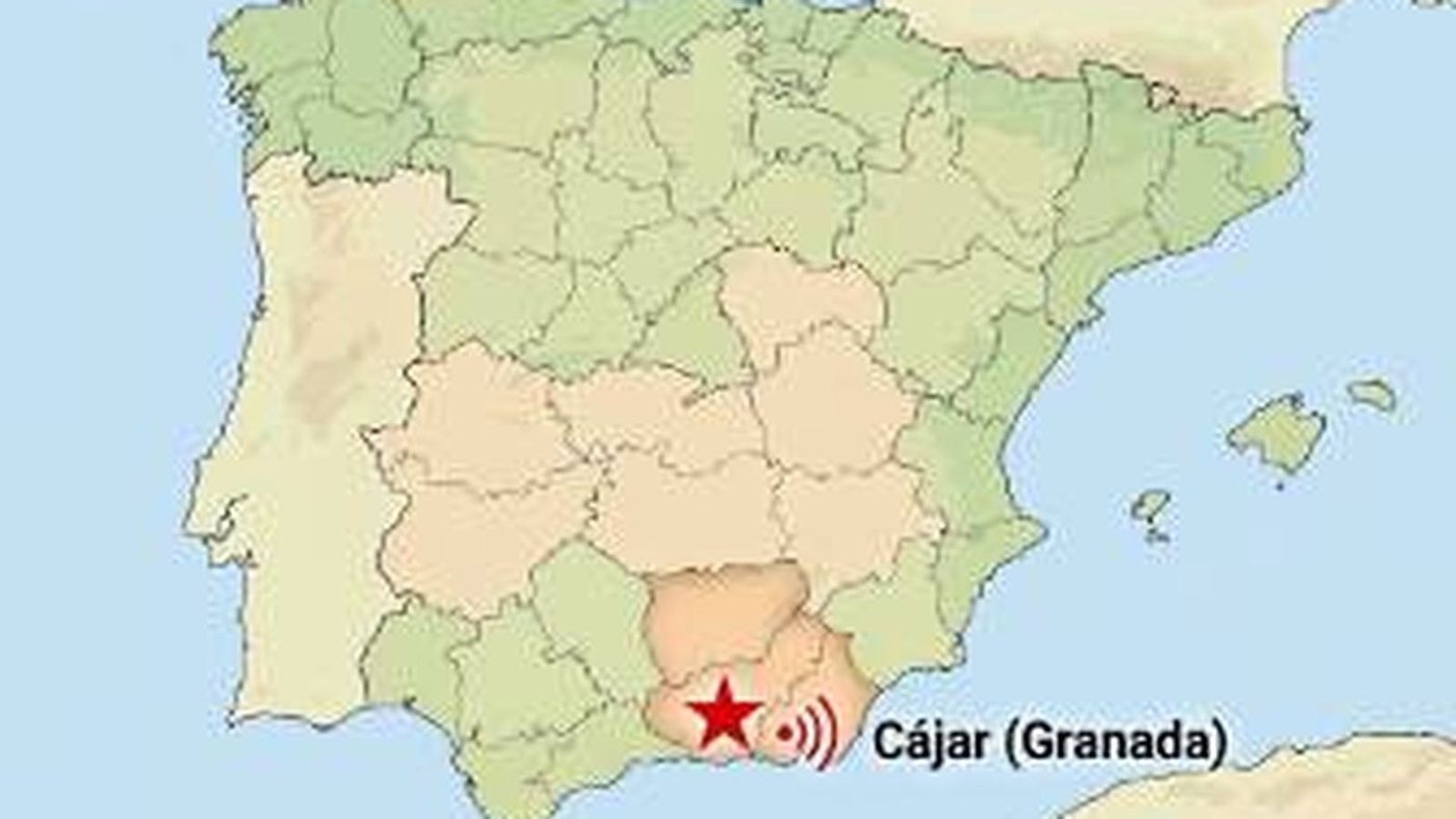 Registrado un ligero terremoto de magnitud 2,8 en la provincia de Granada